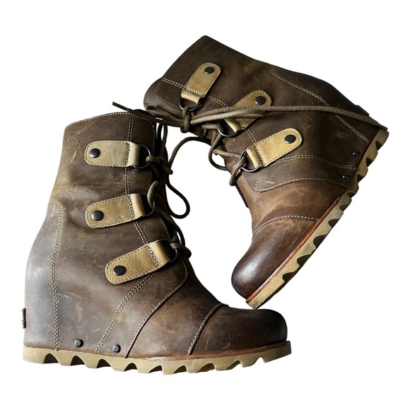 SOREL Joan of Arctic Wedge Mid Boots - Tobacco - Picture 4 of 7